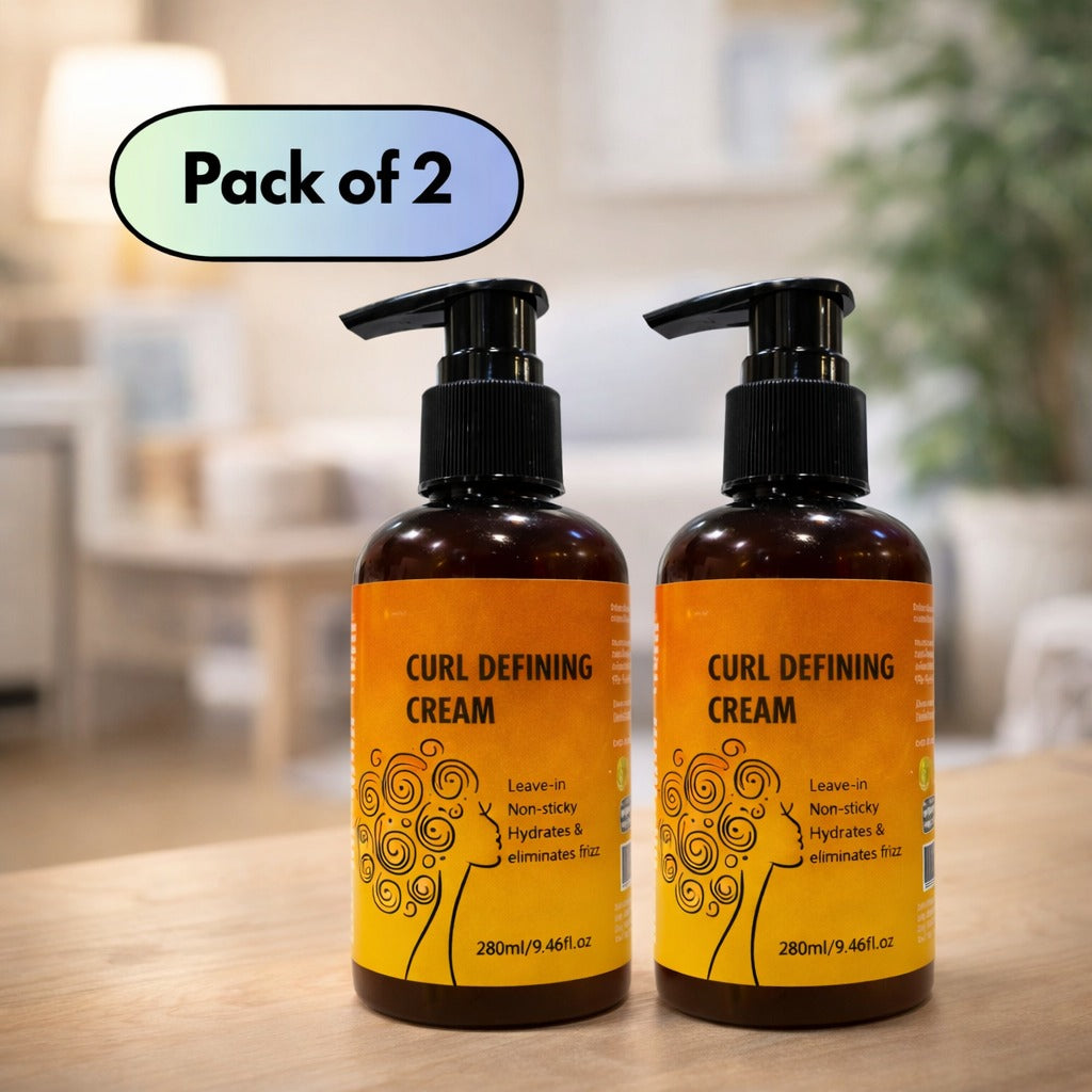 Curl Defining Cream for Curly & Wavy Hair | Frizz Control 450ml (Pack of 2)