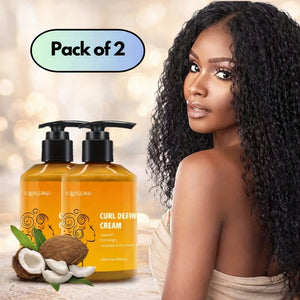 Curl Defining Cream for Curly & Wavy Hair | Frizz Control 450ml (Pack of 2)
