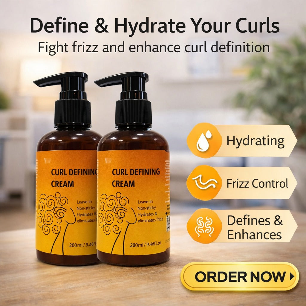 Curl Defining Cream for Curly & Wavy Hair | Frizz Control 450ml (Pack of 2)