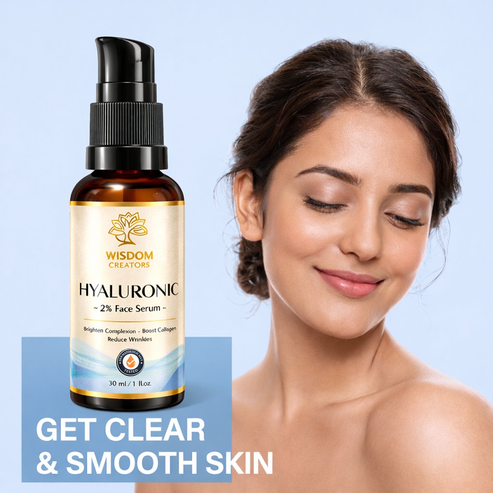 Hyaluronic Acid Face Serum with Vitamin C & E — Deep Hydration & Anti-Aging (30ml)