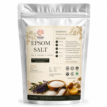 Epsom Salt - Pure Magnesium Sulfate for Bath, Spa & Foot Soak (1 Kg) - Wisdom Creators