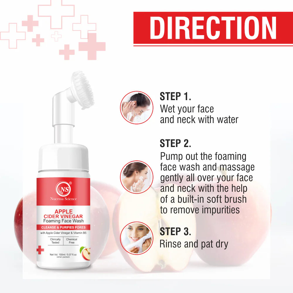 Apple Cider Vinegar Foaming Face Wash - 150ml