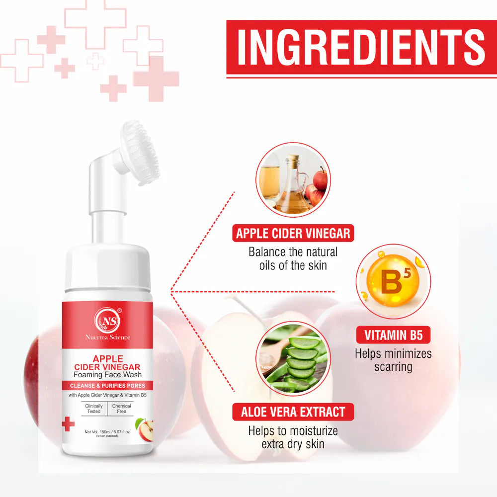 Apple Cider Vinegar Foaming Face Wash - 150ml