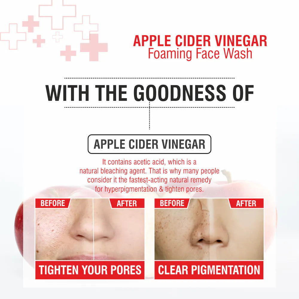Apple Cider Vinegar Foaming Face Wash - 150ml