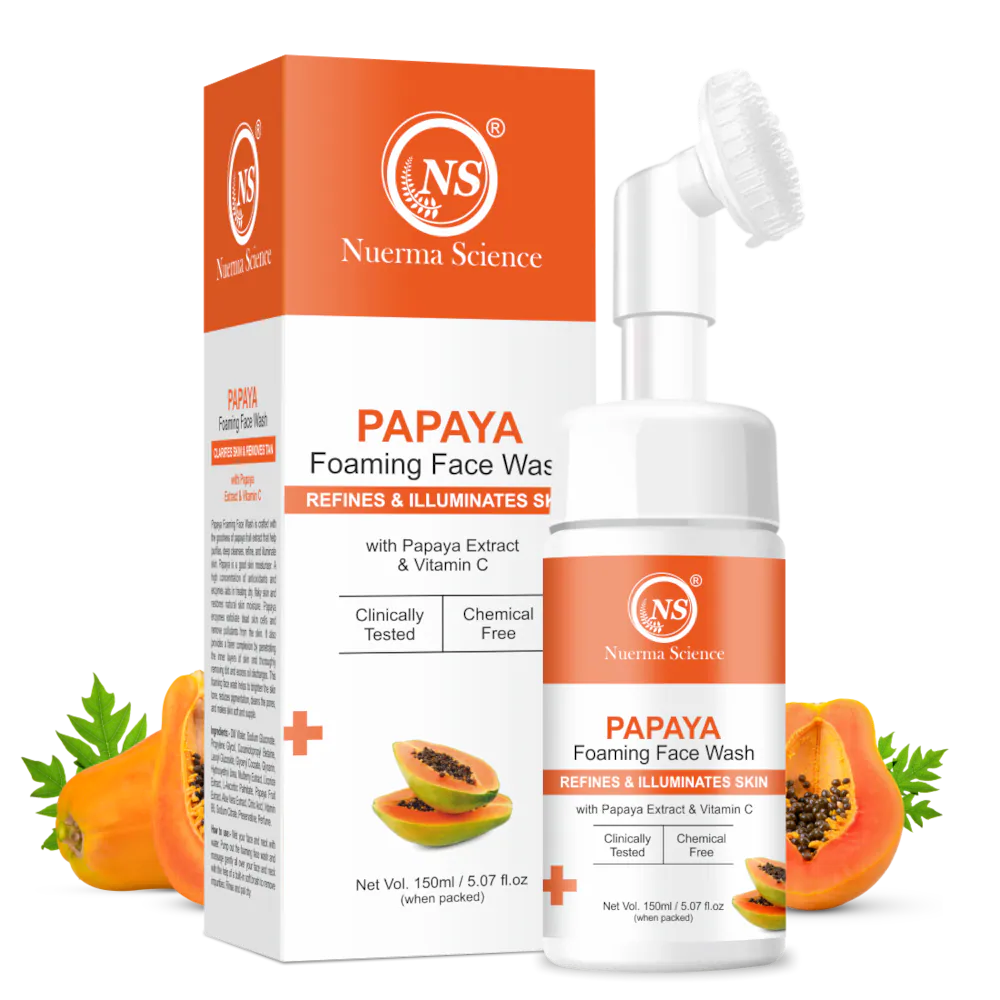 Papaya Foaming Face Wash | Brightens Skin Tone & Clears Blemishes - 150ml