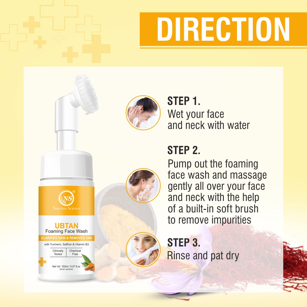 Ubtan Foaming Face Wash | To Gently Exfoliate & Boost Youthful Skin - 150ml