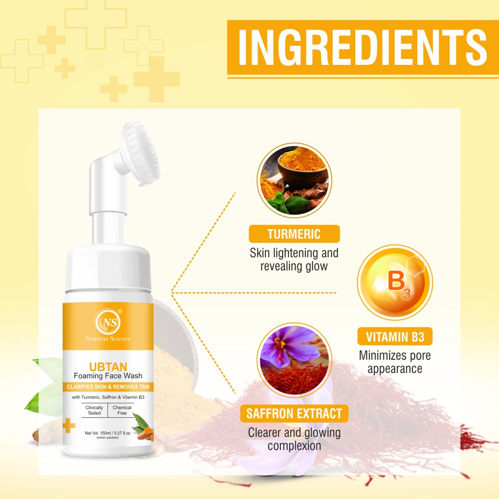 Ubtan Foaming Face Wash | To Gently Exfoliate & Boost Youthful Skin - 150ml