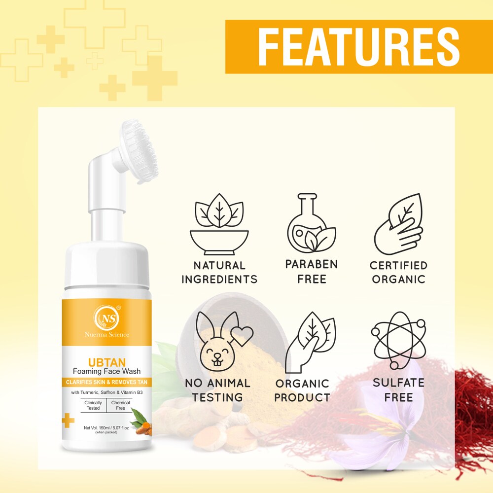 Ubtan Foaming Face Wash | To Gently Exfoliate & Boost Youthful Skin - 150ml