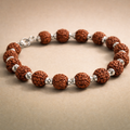 Rudraksha Bracelet Silver Plated