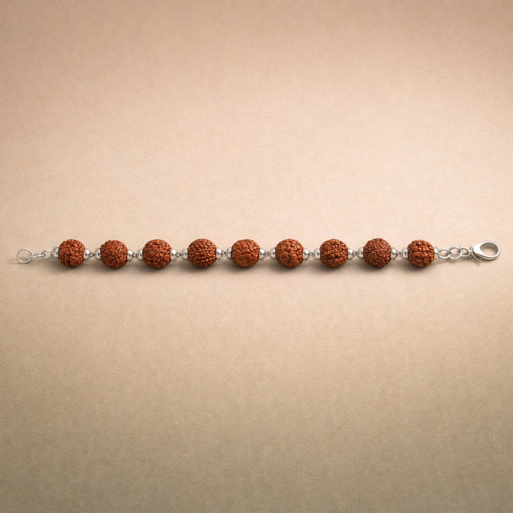Rudraksha Bracelet Silver Plated