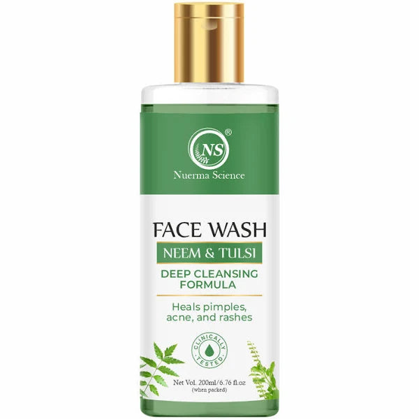 Neem & Tulsi Face Wash | Deep Cleansing Formula to Heal Pimples, Acne & Rashes - 200ml