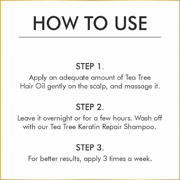 Tea Tree Hair Oil for Healthy Scalp & Dandruff Control