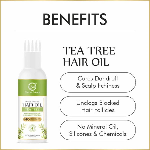 Tea Tree Hair Oil for Healthy Scalp & Dandruff Control