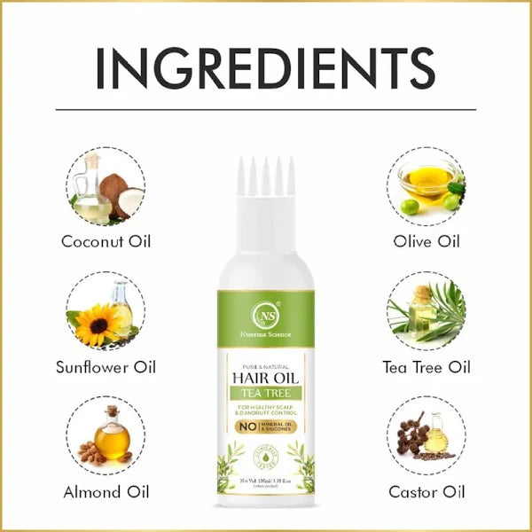 Tea Tree Hair Oil for Healthy Scalp & Dandruff Control