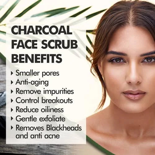 Charcoal Face Scrub | Remove Dead Skin Cells & Cleanse Deeply - 100gm
