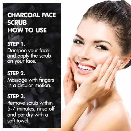Charcoal Face Scrub | Remove Dead Skin Cells & Cleanse Deeply - 100gm