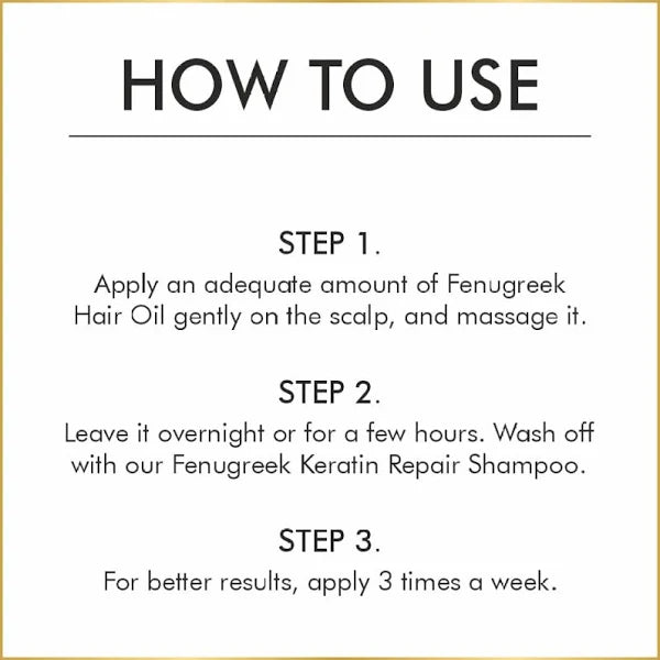 Fenugreek Hair Oil to Reduce Dryness & Improve Hair Shine