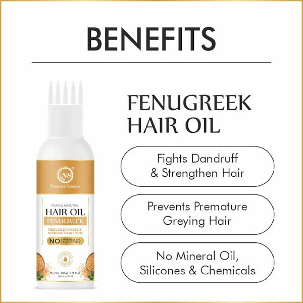 Fenugreek Hair Oil to Reduce Dryness & Improve Hair Shine
