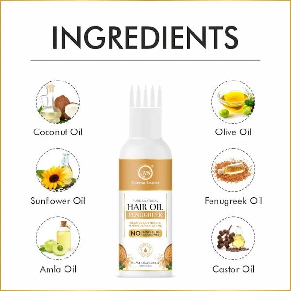 Fenugreek Hair Oil to Reduce Dryness & Improve Hair Shine