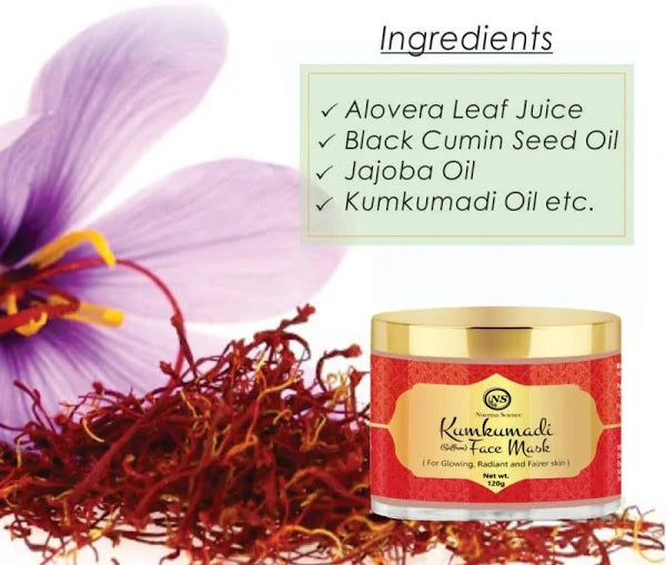 Kumkumadi (Saffron) Face Mask for Glowing, Radiant & Fairer Skin - 100gm