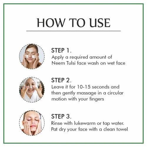 Neem & Tulsi Face Wash | Deep Cleansing Formula to Heal Pimples, Acne & Rashes - 200ml