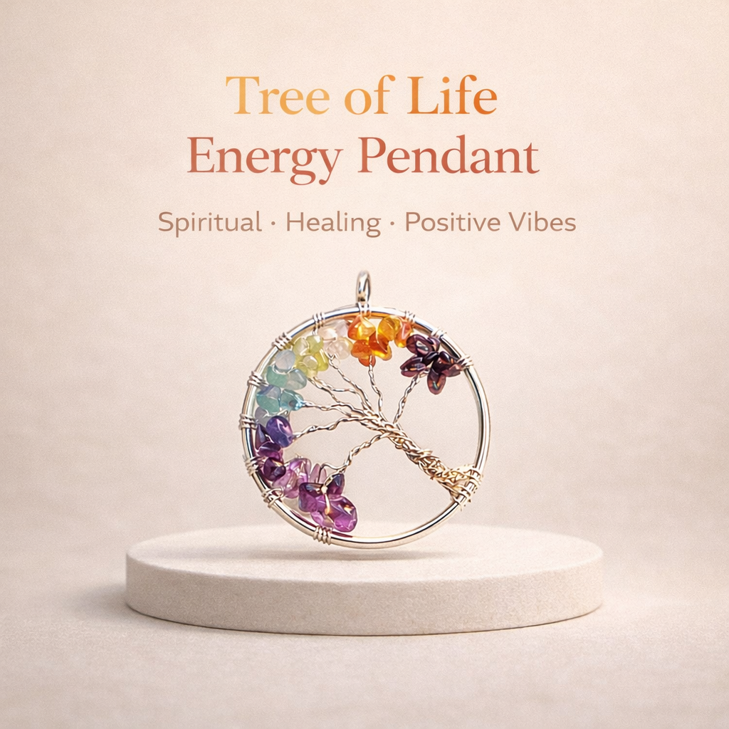 Tree of Life with 7 Chakra for Expansion of Consciousness Pendant with chain