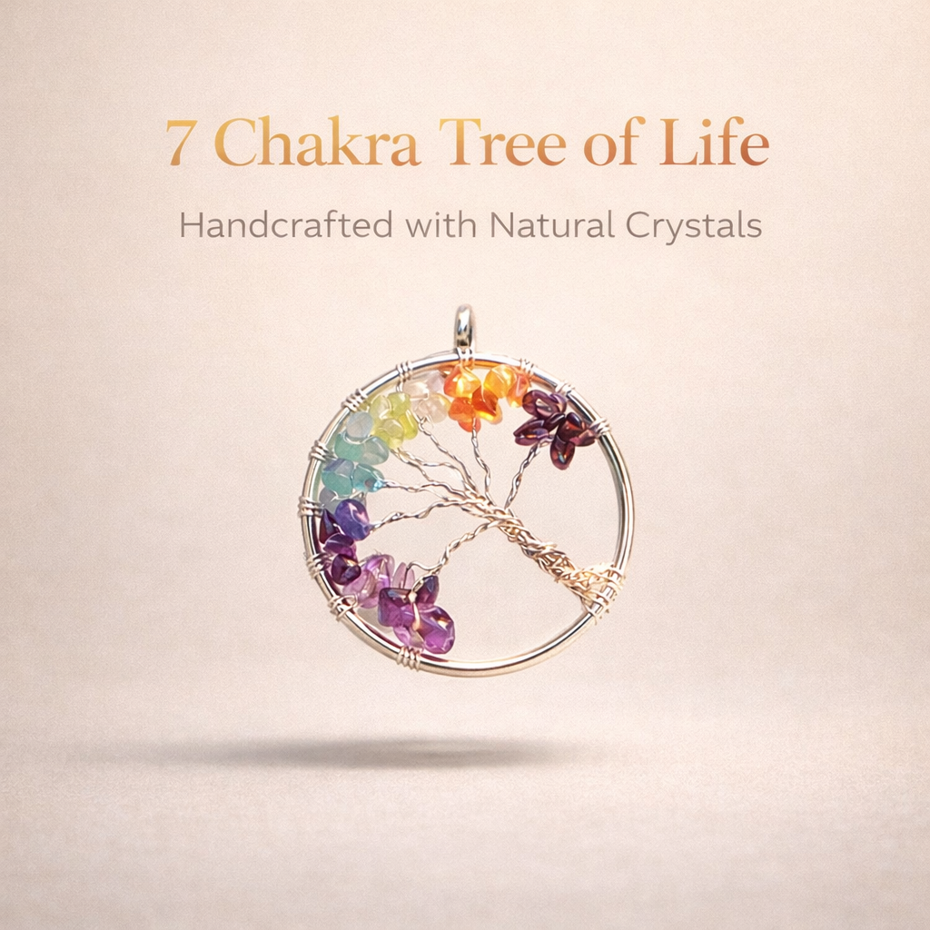 Tree of Life with 7 Chakra for Expansion of Consciousness Pendant with chain