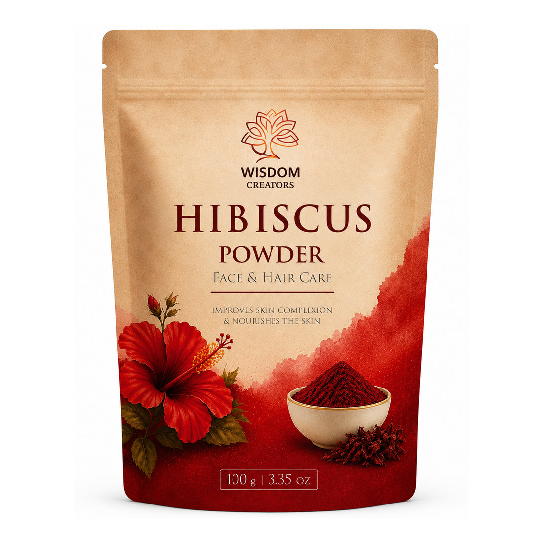 Wisdom Creators Hibiscus Powder 100g for hair & skin
