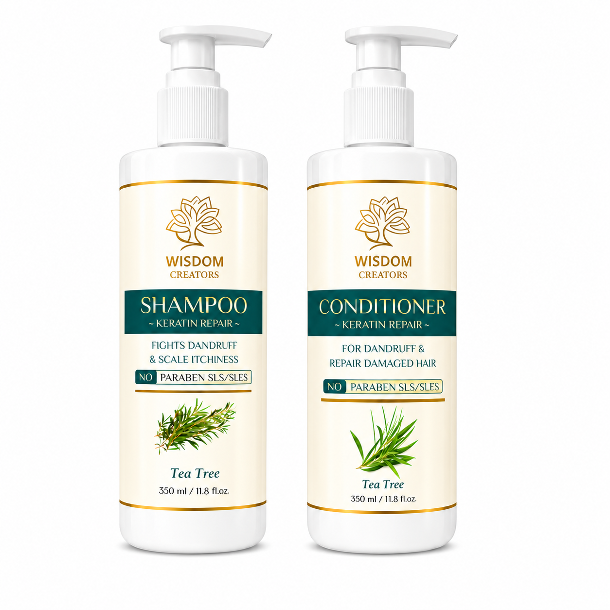 Tea Tree Conditioner 350ml - Keratin Repair & Frizz Control