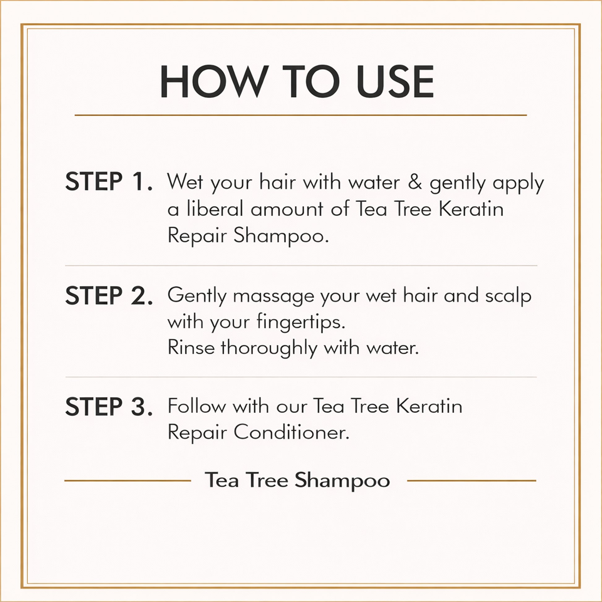 Keratin Repair Tea Tree Shampoo for Shine, Soft & Frizz-Free Hair Damage Repair - 350ml