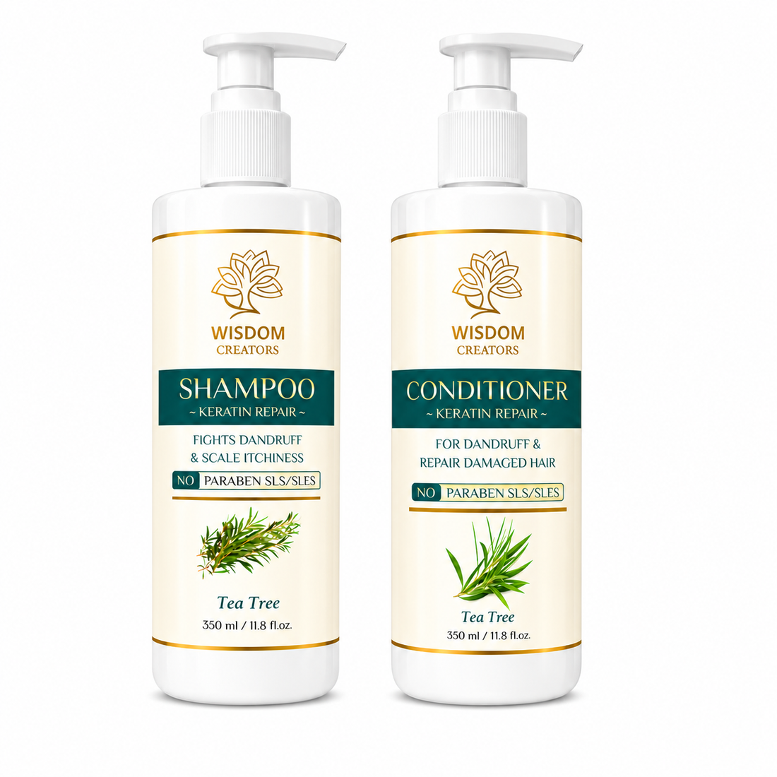 Tea Tree Hair Repair Duo — Shampoo + Conditioner — Wisdom Creators